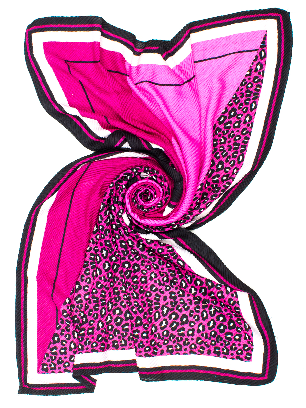 STOLA PLISSE' MINI MACU, 85X185 - FUXIA